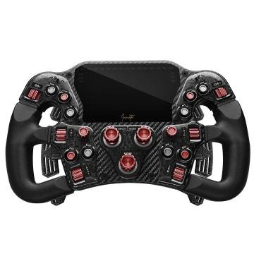 Asetek SimSports Invicta Formula Steering Wheel, 4.3-inch LCD, USB-C - Red on Black Edition (40-032-12444321)