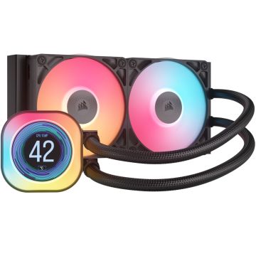 Corsair iCUE LINK Titan 240 RX LCD Complete Water Cooling, RGB - 240mm, black (CW-9061022-WW)