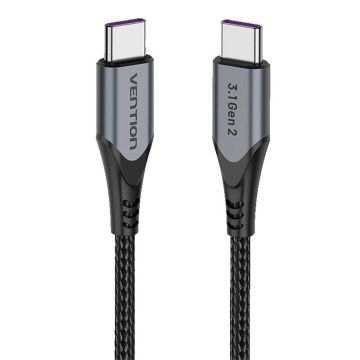 Vention TAHHF USB-C to USB-C 100W 5A 1m USB 3.1 Gen2 4k cable Gray