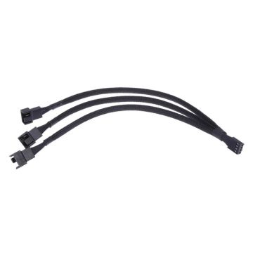 Kabelis Fan 4pin to 3x 4pin3/ pin PWM extender cable Y splitter 30cm
