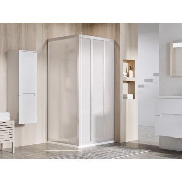 Ravak Shower Fixed Wall APSS-90 198 Satin+Polystyrene Pearl (94070UR211)
