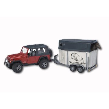 Bruder Jeep Wrangler with Hourse Trailer (02921)