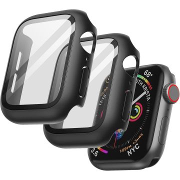 JETech Case with Screen Protector for Apple Watch SE (2022/2020)/Series 6 5 4 40 mm, Total Protective Case, Pack of 2 (Black) (3760-)