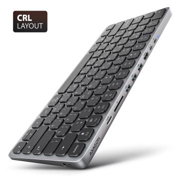 Axagon Keyboard + I/O HUB 9IN1/0.6M (HMC-KB-CRL)