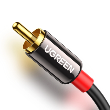 Ugreen cable audio cable 3.5 mm mini jack - 2RCA 1.5 m black (AV116)