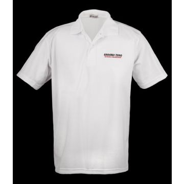 Ground Zero White Polo Shirt GZ With Logo L