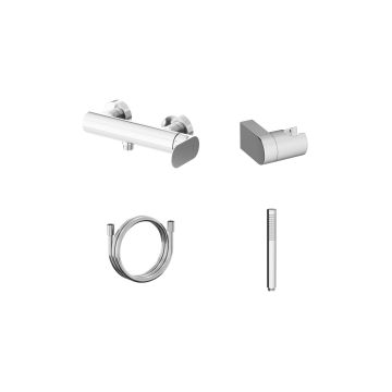 Ravak Eleganta Wall-Mounted Shower Tap with Set Chrome (X07S138)