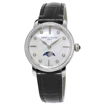 Frederique Constant Slimline Moonphase Ladies Watch FC-206MPWD1SD6