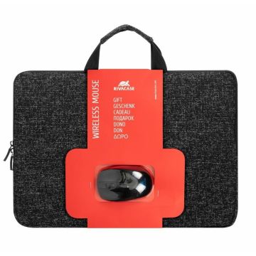 RivaCase Anvik 15.6 inch Sleeve with Mouse Black (7916)