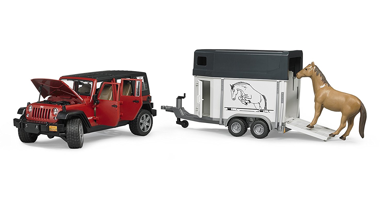Bruder Jeep Wrangler Unlimited Rubicon and Horse Trailer (02926) Bruder Bērniem un zīdaiņiem