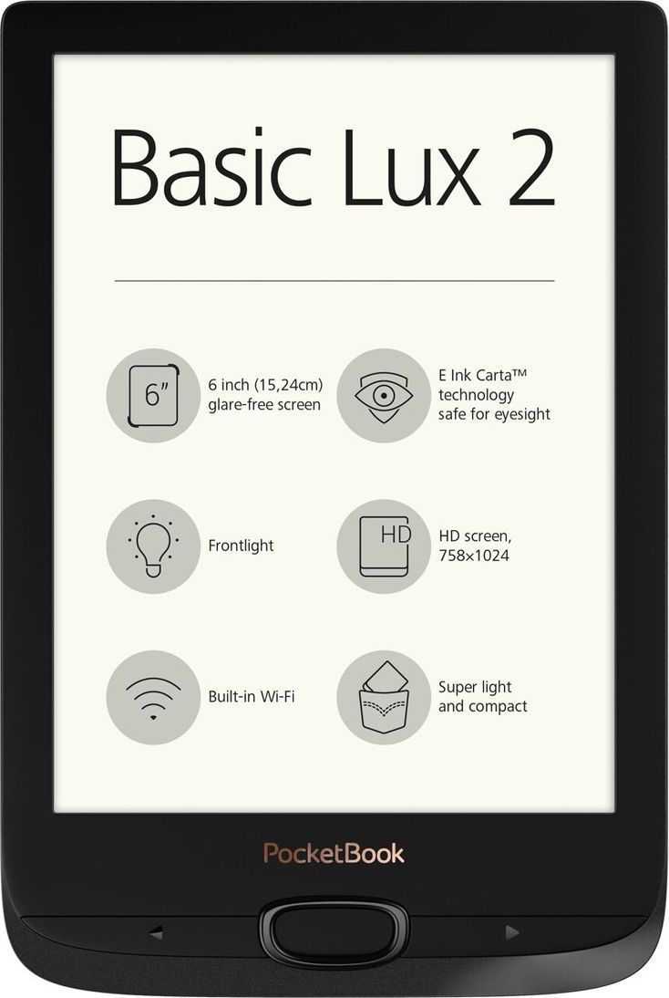 PocketBook Basic Lux 2 Black (PB616W-H-WW) | Электронные книги | Планшетные  ПК | Интернет магазин BM.lv