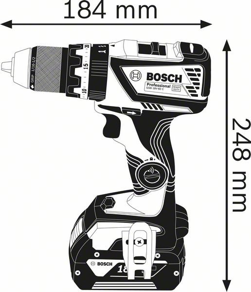 Bosch GSB 18V 60 C 2xProCORE4.0Ah 1880CV L Boxx 06019G2107 BM.lv