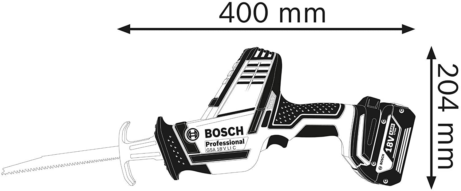 Version Solo 18V Bosch Professional 06016A5004 GSA 18 V-LI C Bleu 