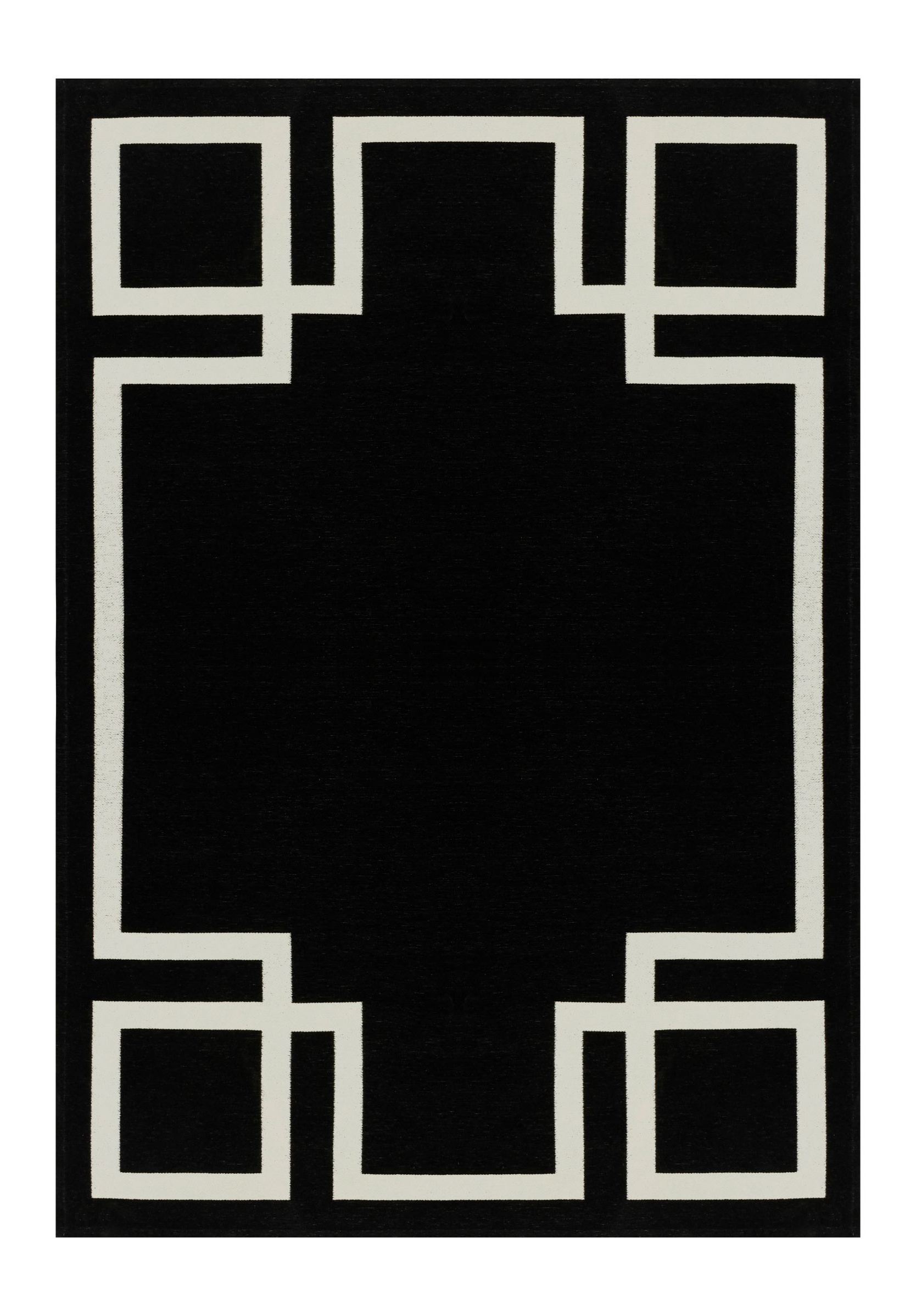 CARPET DECOR Dywan Art. Deco Hampton Black 200x300 Neapstrādātās