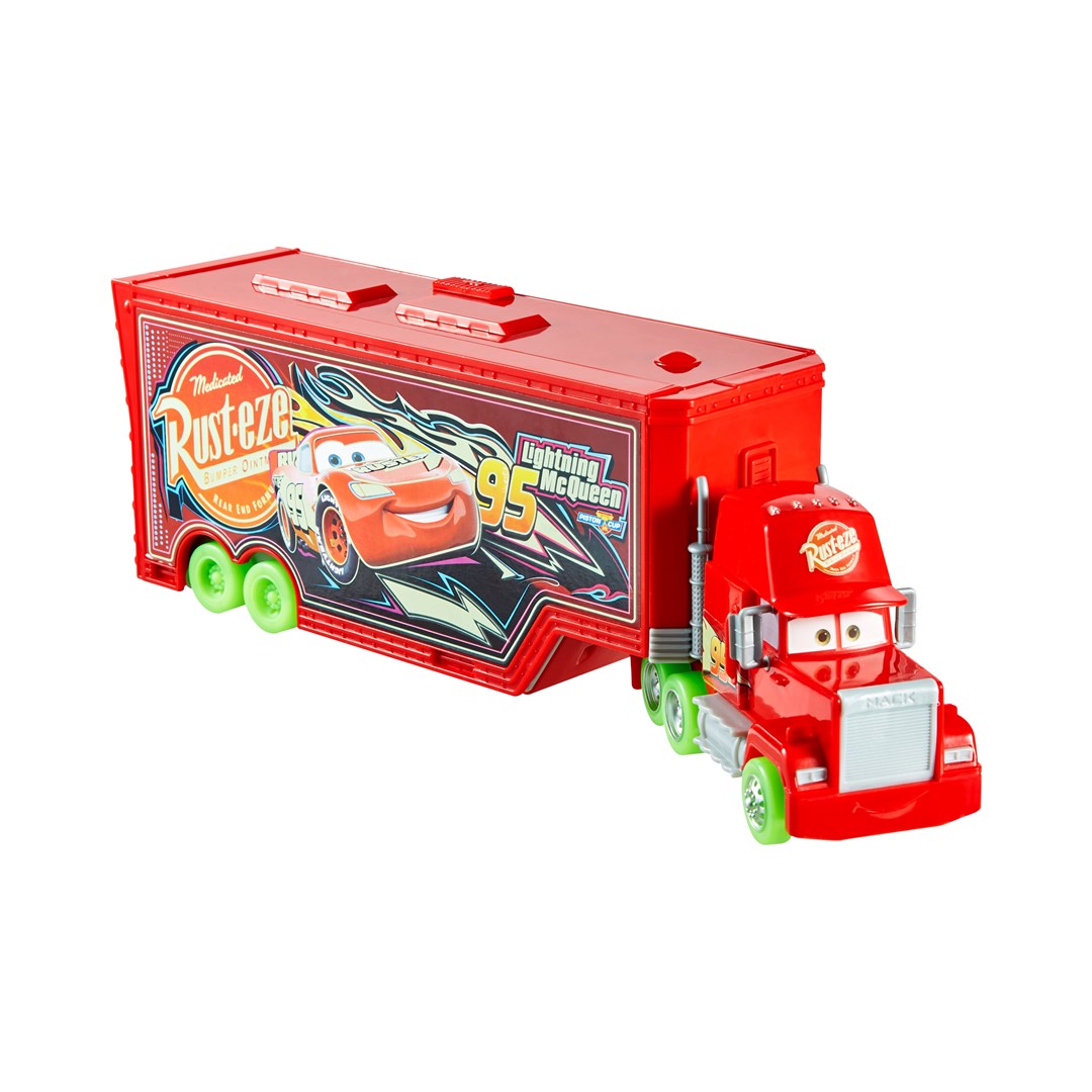 Disney Pixar Cars Glow Racers Transforming Mack Playset | Neapstrādātās ...